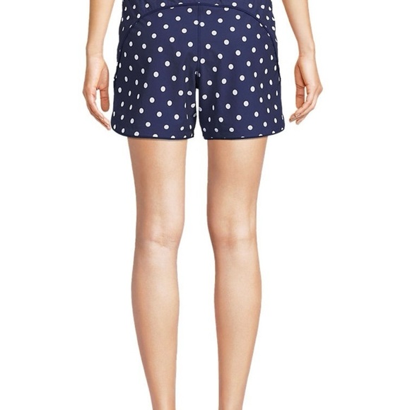 Land’s End Women’s Deep Sea Polka Dot 5” Quick Dry Swim Short w/ Panty - Size 8 - Picture 8 of 8